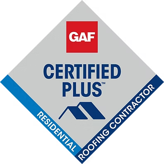 GAF Certified Plus Residential Roofing Logo.